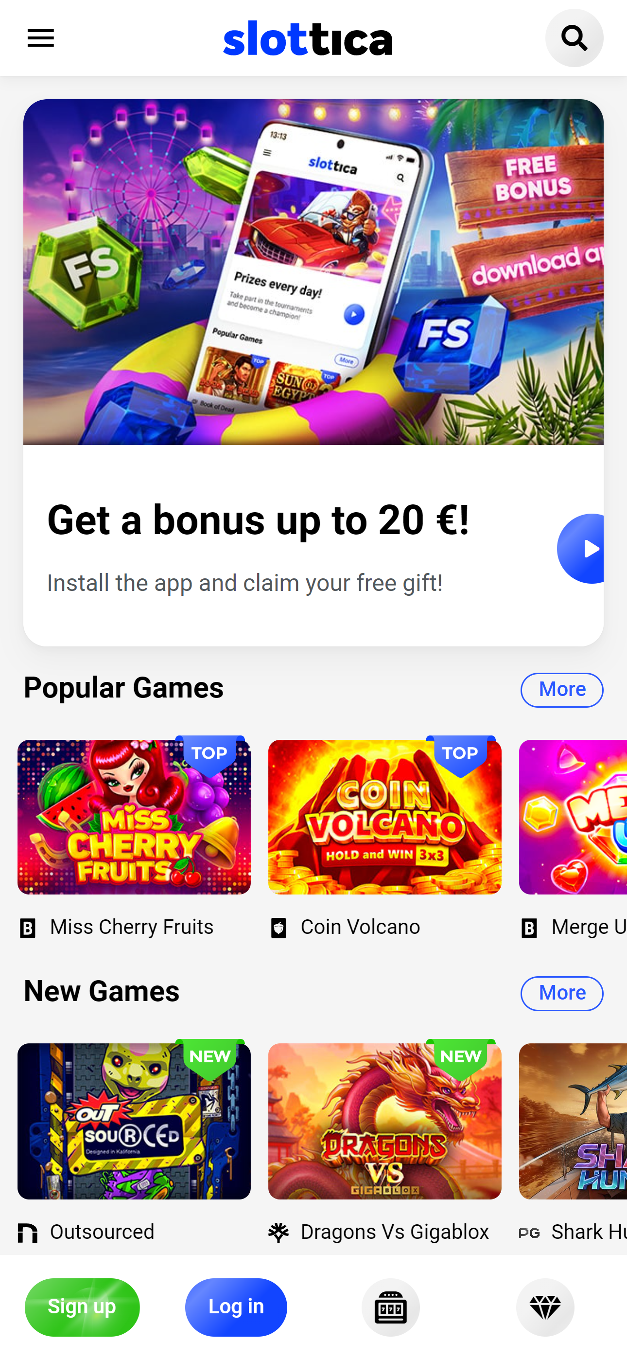Slottica Casino — mobiel